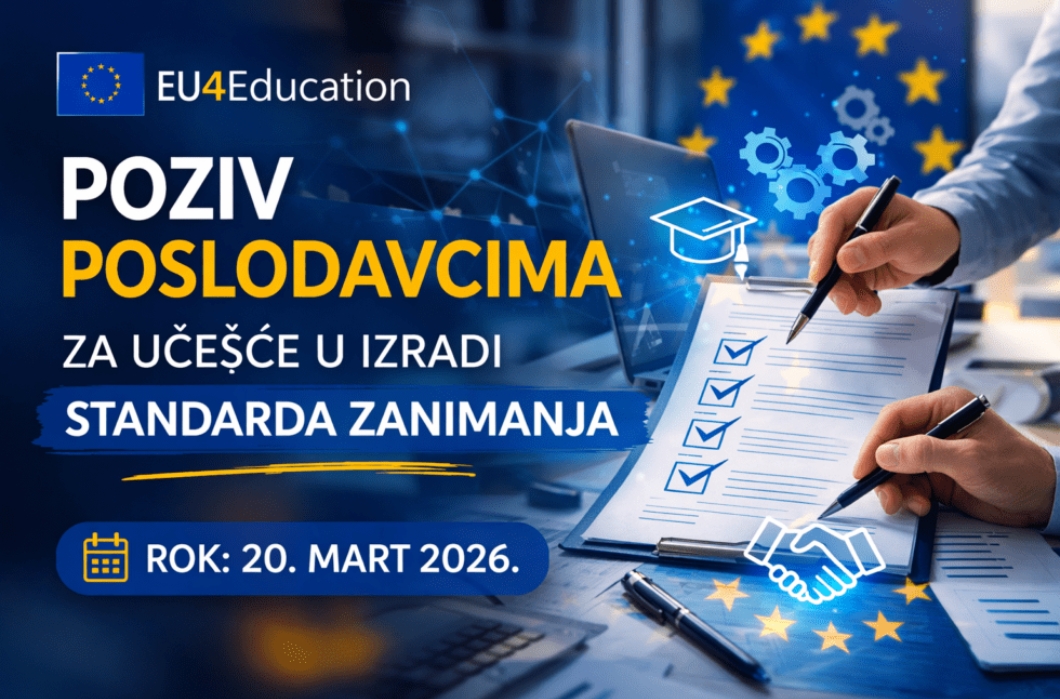 Privreda i obrazovanje zajedno- Prvi standardi zanimanja razvijeni – pridružite se narednoj fazi!